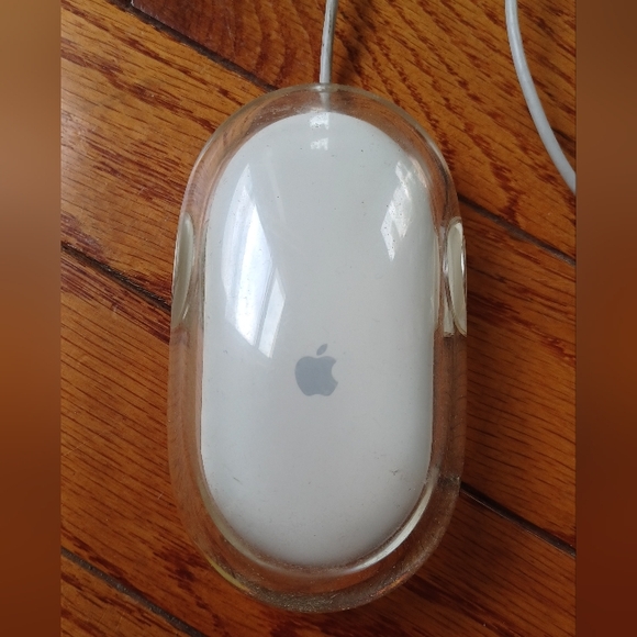 Tested - Working! Apple Mouse Model M5769 White Clear USB Wired - Picture 2 of 6